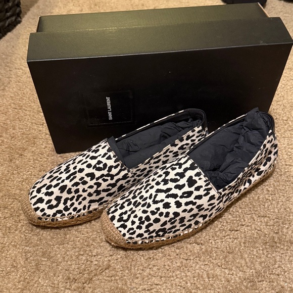 Saint Laurent Black and White Espadrilles - Picture 1 of 8